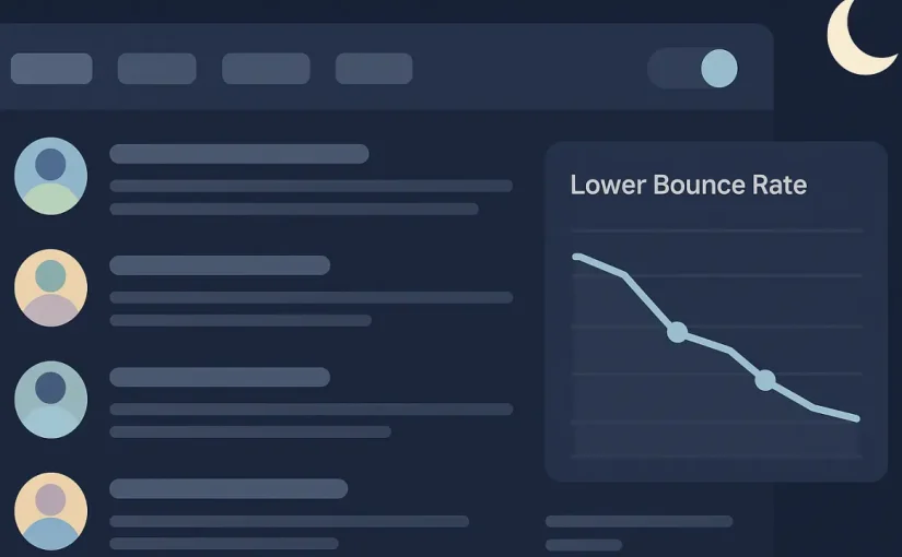 Dark Mode Otomatis di Situs Komunitas Web2.0 Turunkan Bounce Rate Malam Hari